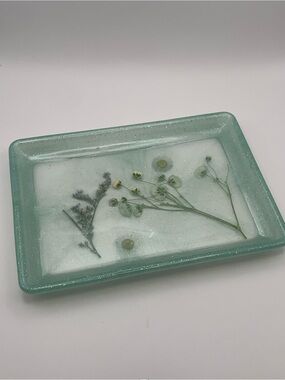 Floral Sea Glass Inspired Trinket Tray